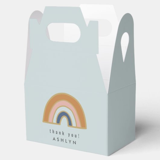 ヴィンテージレインボーベビーシャワーありがとう フェイバーボックス (オープン)