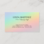 ヴィンテージレインボーホログラフィックグラデーションロゴ 名刺 (裏面)