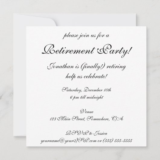 ヴィンテージレインボーマス魚魚釣り退職 招待状 (裏面)