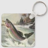 ヴィンテージレインボーマス魚、フィッシャーマン魚釣り キーホルダー (裏面)