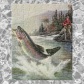 ヴィンテージレインボーマス魚、フィッシャーマン魚釣り ジグソーパズル