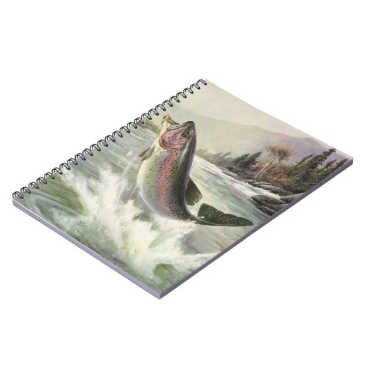 ヴィンテージレインボーマス魚、フィッシャーマン魚釣り ノートブック (左側)