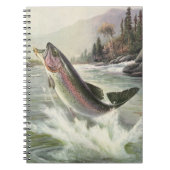 ヴィンテージレインボーマス魚、フィッシャーマン魚釣り ノートブック (正面)