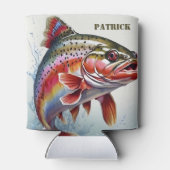 ヴィンテージレインボーマス魚 – フィッシャーマン魚釣り 缶クーラー (裏面)