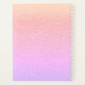 ヴィンテージレインボーラークスパーフラワーパターンモノグラム プランナー手帳 (裏面)