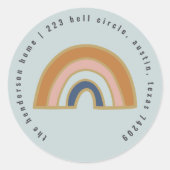 ヴィンテージレインボー差出人住所 ラウンドシール (正面)