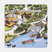 ヴィンテージレインボー春フロリダマップ メタルオーナメント (裏面)