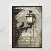 ヴィンテージレイヴンオンランタンハローウィンパーティ 招待状 (正面)