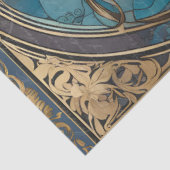 ヴィンテージレエレガントディアールヌーボーブルーエフェメラ 薄葉紙 (詳細)