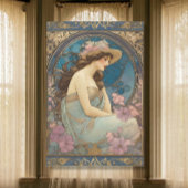 ヴィンテージレエレガントディアールヌーボーブルーエフェメラ 薄葉紙