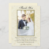 ヴィンテージレエレガントース結婚写真 サンキューカード (正面/裏面)
