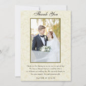 ヴィンテージレエレガントース結婚写真 サンキューカード (正面)