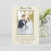 ヴィンテージレエレガントース結婚写真 サンキューカード (スタンド正面)