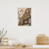 ヴィンテージレオの地図 ポスター (キッチン)