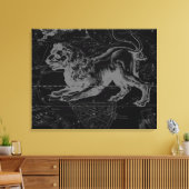 ヴィンテージレオコンステレーション地図Hevelius 1690 キャンバスプリント (インサイチュ (リビング))