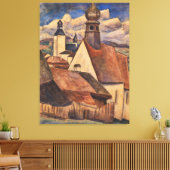 ヴィンテージレオジェステルルックアットザダッハーフォンレゲン キャンバスプリント (インサイチュ (リビング))