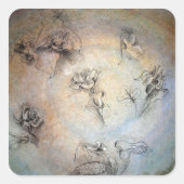 ヴィンテージレオナルドダヴィンチフラワーズシール スクエアシール (正面)