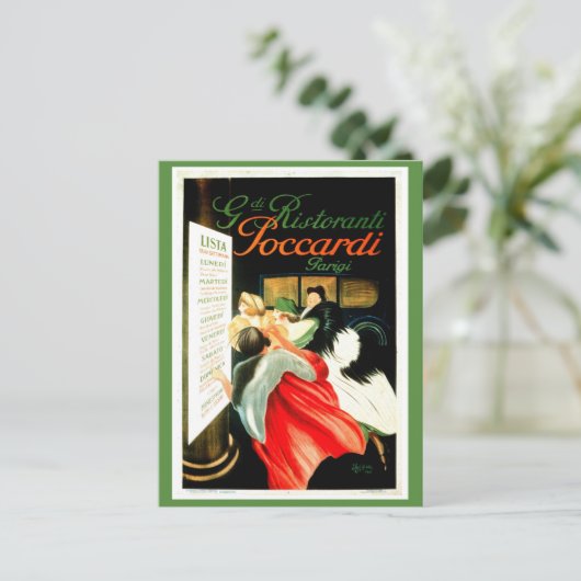 ヴィンテージレオネットカプピエロイタリアンレストラン ポストカード (スタンド正面)
