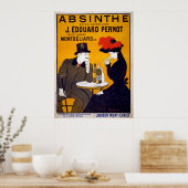 ヴィンテージレオネットカプピエロAbsinte広告ポスター ポスター (キッチン)