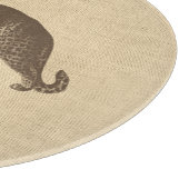 ヴィンテージレオパードイラストレーションオンバーラップ カッティングボード (角)