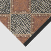 ヴィンテージレオパード印刷さび革スネークデコップメント 薄葉紙 (詳細)