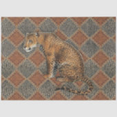 ヴィンテージレオパード革スネークスキンブラックデコップメント 薄葉紙 (正面)