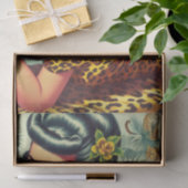 ヴィンテージレオパールプリントピン留め 薄葉紙 (ギフト)