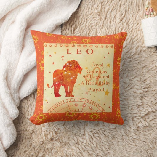 ヴィンテージレオレトロ〔占星術の〕十二宮図 クッション (ブランケット)