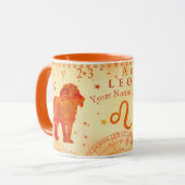 ヴィンテージレオ〔占星術の〕十二宮図の特徴カスタマイズ マグカップ (正面左)