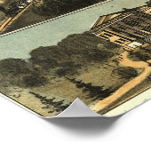 ヴィンテージレキシントン・ケンタッキーの写真地図(1871) ポスター (角)