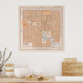 ヴィンテージレギナ・サスカチュワンの地図（1915年） ポスター (キッチン)