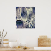 ヴィンテージレコードと音楽 ポスター (キッチン)