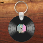 ヴィンテージレコードのナイトクラブまたはダンスファン キーホルダー (正面)