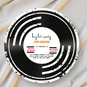 ヴィンテージレコードの誕生日の招待 セーブザデート