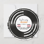 ヴィンテージレコードの誕生日の招待 セーブザデート (正面)