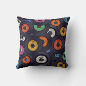 ヴィンテージレコードの音楽の背景 クッション (裏面)