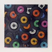 ヴィンテージレコードの音楽の背景 ジグソーパズル (横)