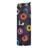 ヴィンテージレコードの音楽の背景 タンブラー (回転左)