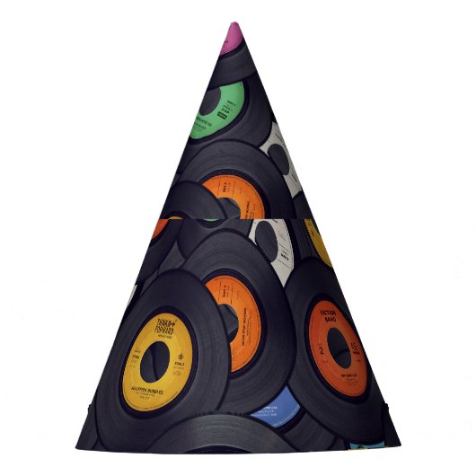 ヴィンテージレコードの音楽の背景 パーティーハット (正面)