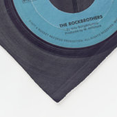 ヴィンテージレコードの音楽の背景 フリースブランケット (角)