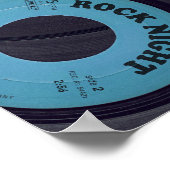 ヴィンテージレコードの音楽の背景 ポスター (角)