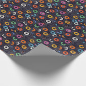 ヴィンテージレコードの音楽の背景 ラッピングペーパー (角)