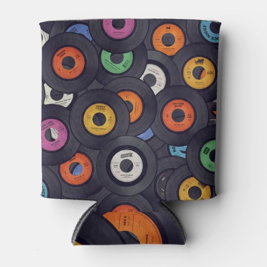 ヴィンテージレコードの音楽の背景 缶クーラー (正面)