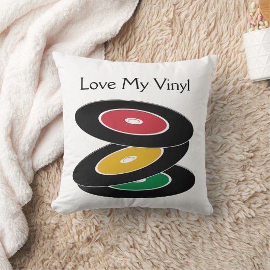 ヴィンテージレコードデザイン装飾用クッション クッション (ブランケット)