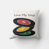 ヴィンテージレコードデザイン装飾用クッション クッション (裏面)