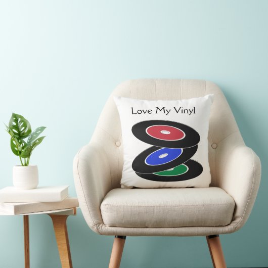 ヴィンテージレコードデザイン装飾用クッション クッション (椅子)