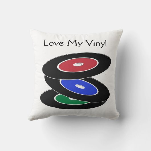 ヴィンテージレコードデザイン装飾用クッション クッション (裏面)