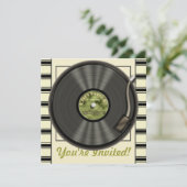 ヴィンテージレコードパーティの招待状 招待状 (スタンド正面)