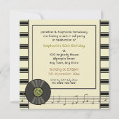 ヴィンテージレコードパーティの招待状 招待状 (裏面)