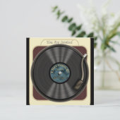 ヴィンテージレコードパーティの招待状 招待状 (スタンド正面)